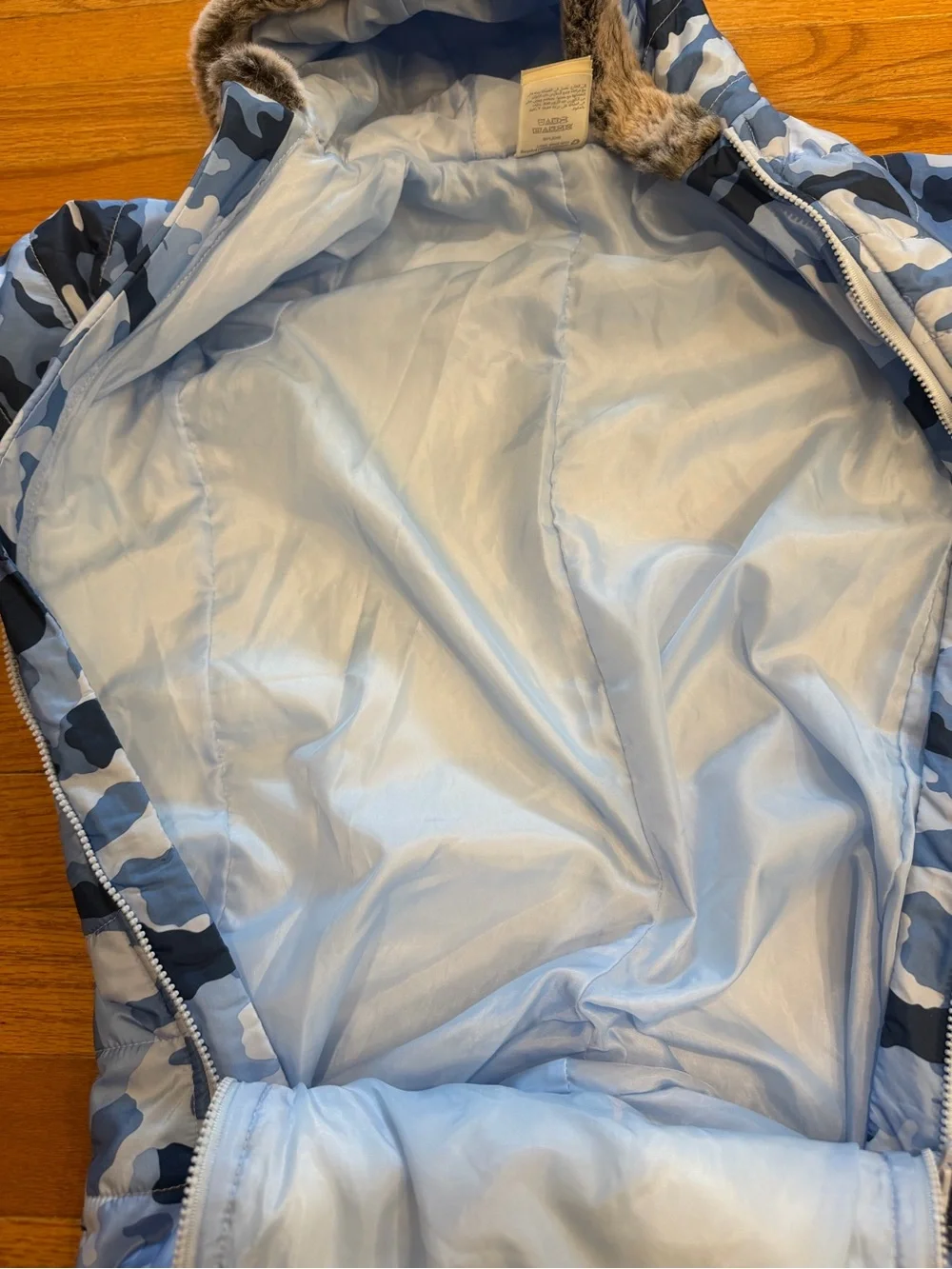 First Impressions- Baby Snowsuit w/ Faux Fur Hood